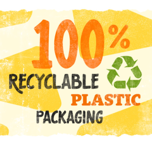 100% recyclable plastic packaging