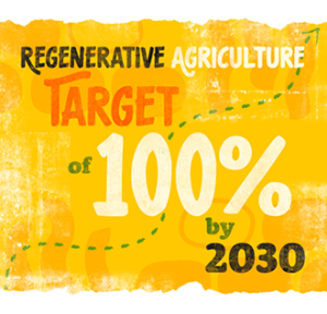 Regenerative agriculture target of 100% by 2030