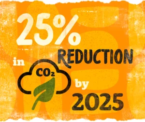 25% reduction on CO2