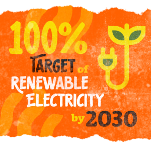 100% target of renewable electricity by 2030