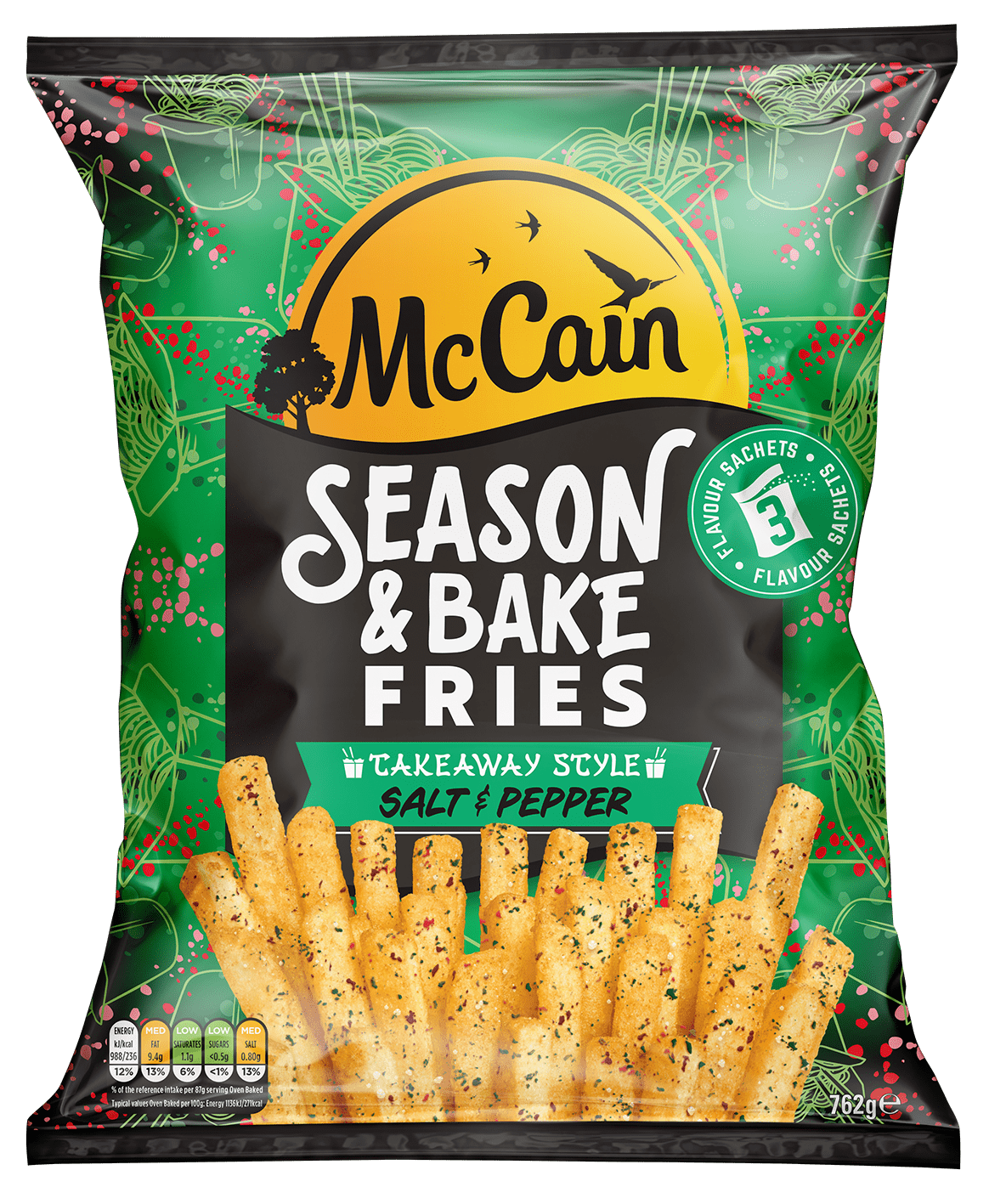 Season and Bake Fries Salt & Pepper Pack Shot