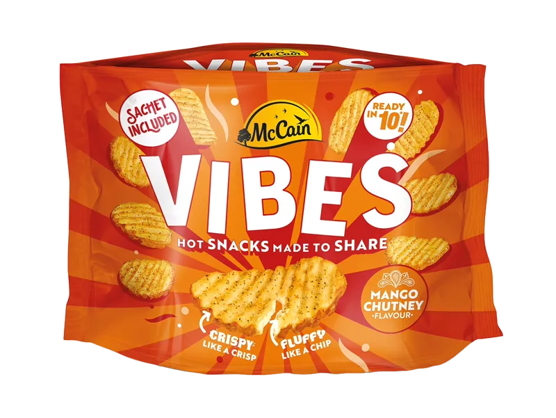 Vibes Mango Chutney Hot Potato Snack Pack Shot