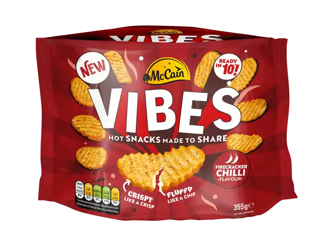 Vibes Firecracker Chilli Hot Potato Snack Pack Shot