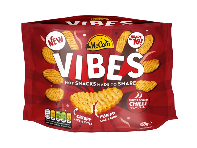 Vibes Firecracker Chilli Hot Potato Snack Pack Shot