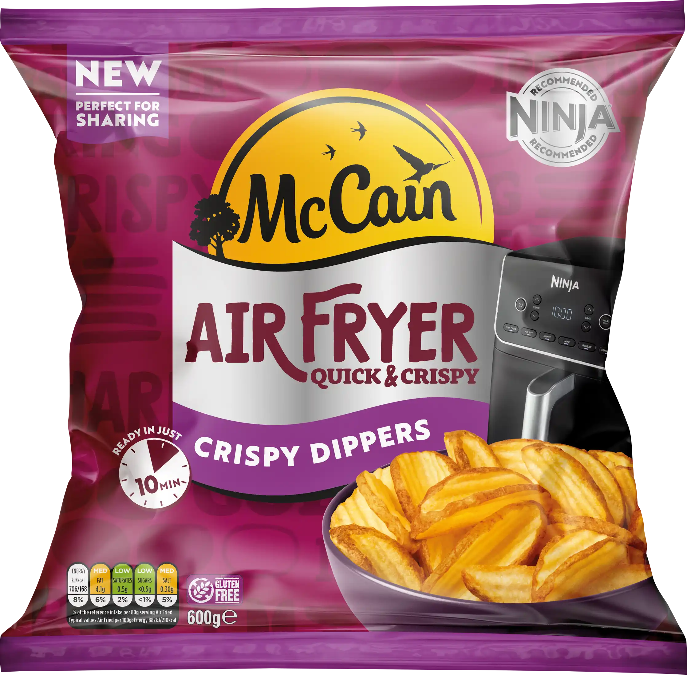 packshot of McCain air fryer crisp dippers