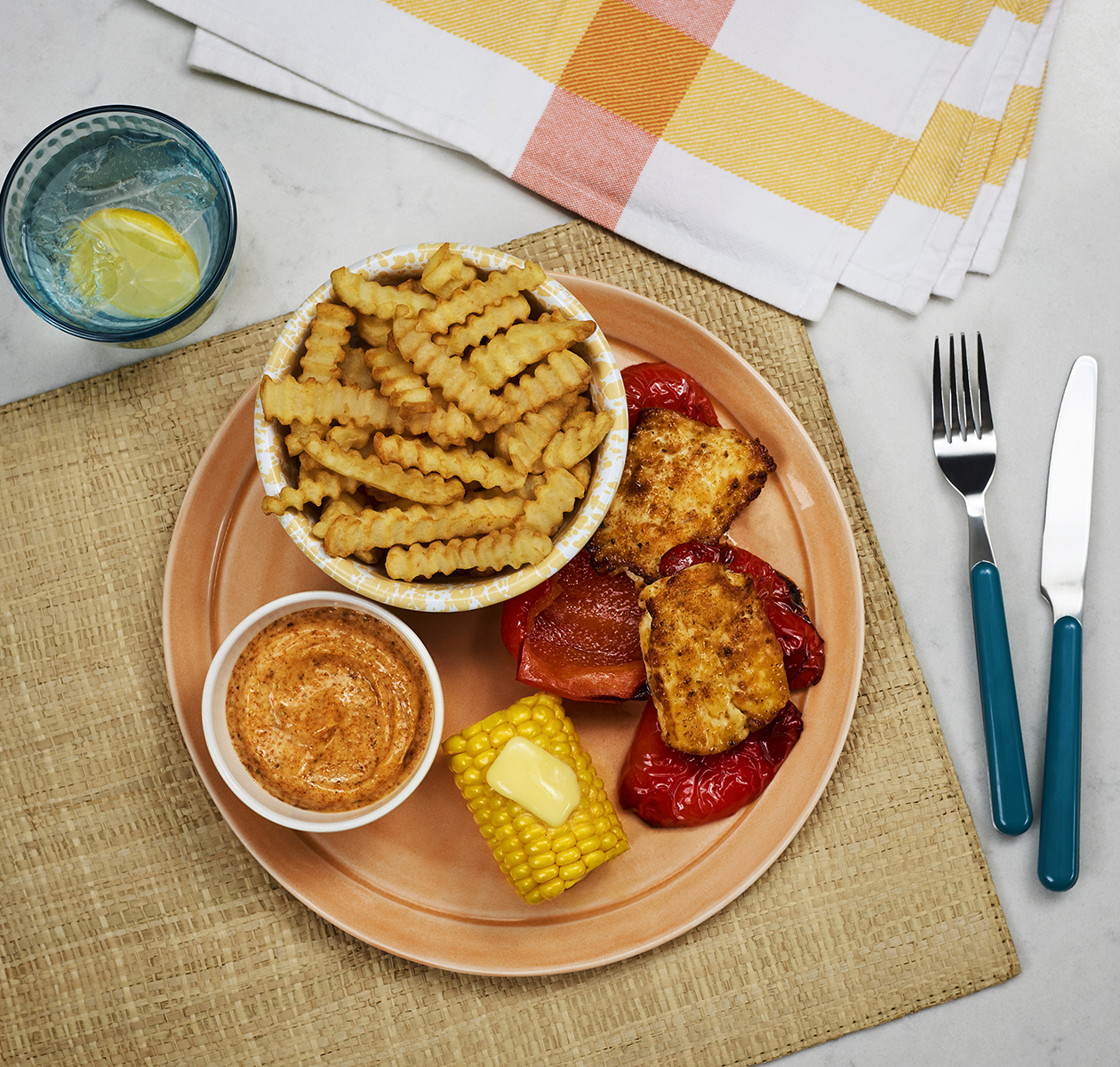 Peri Peri Halloumi with Crinkle Chips