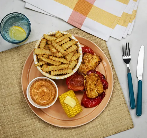 Peri Peri Halloumi with Crinkle Chips