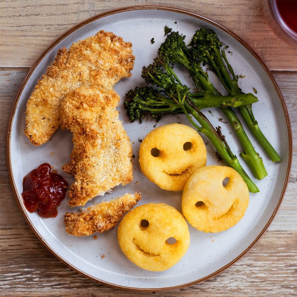 Homemade Chicken Goujons with Smiles