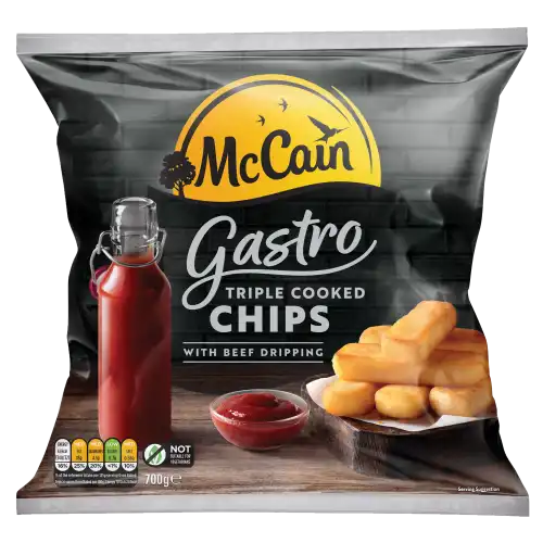 Pack shot of McCain Gastro Triple Cooked Chips 