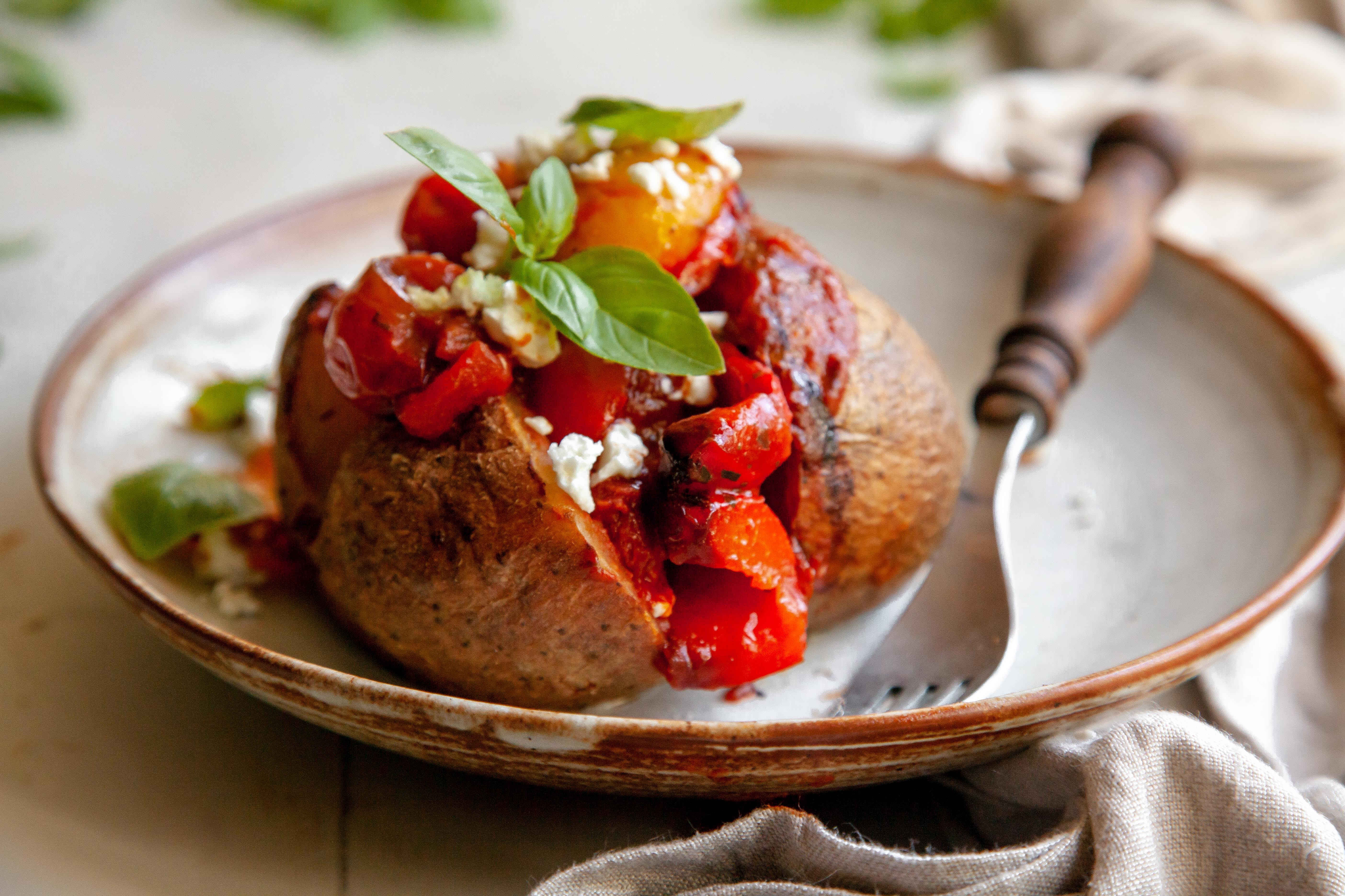 Vegetable, Chorizo and Feta Loaded Jackets