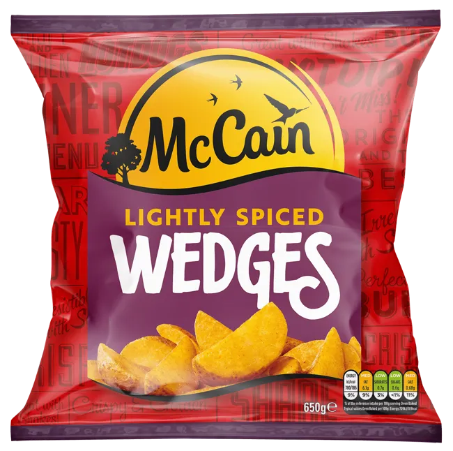 Lightly Spiced Potato Wedges Pack Shot