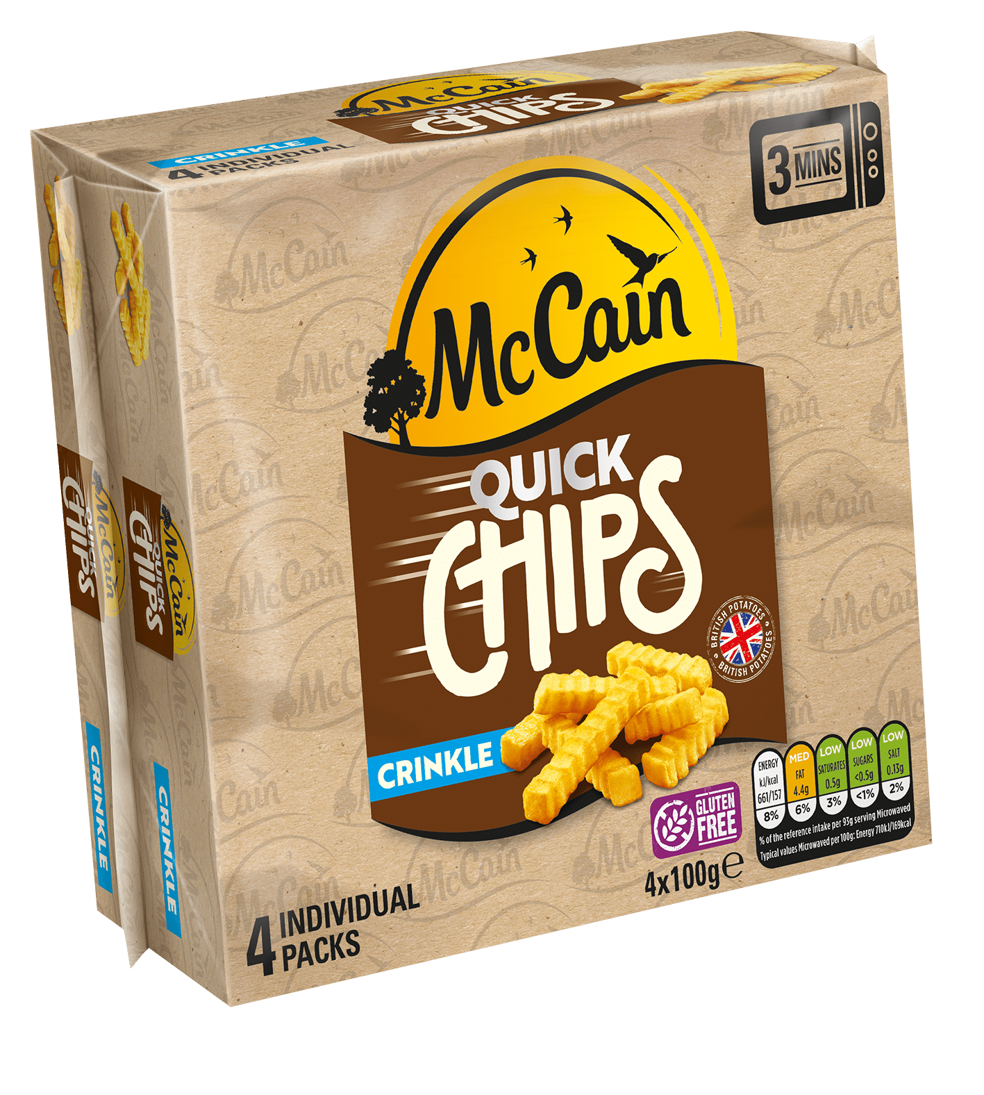 Microwave Quick Chips Crinkle Cut Pack Shot