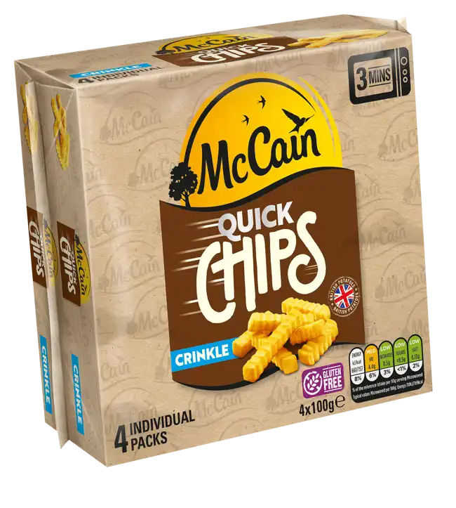 Microwave Quick Chips Crinkle Cut Pack Shot