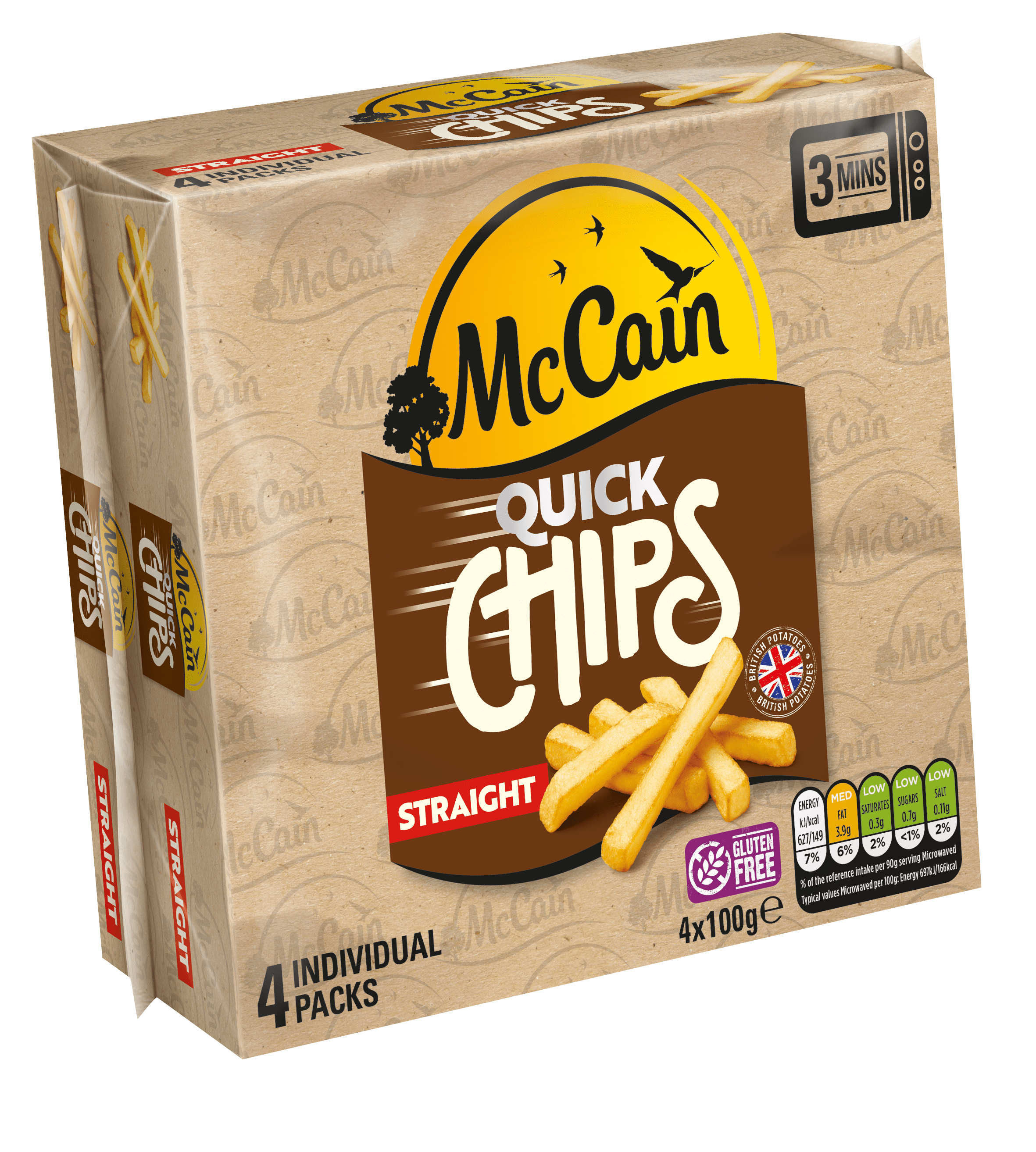 Microwave Quick Chips Straight Cut Pack Shot