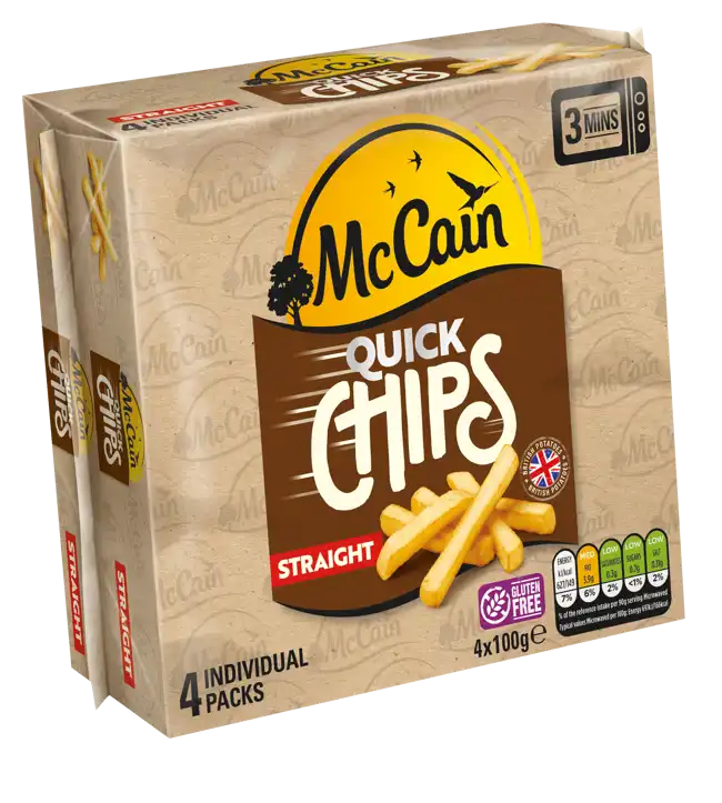 Microwave Quick Chips Straight Cut Pack Shot