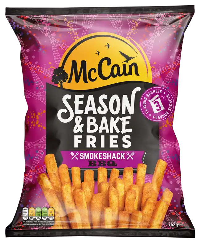 Season and Bake Fries Smokeshack BBQ Pack Shot