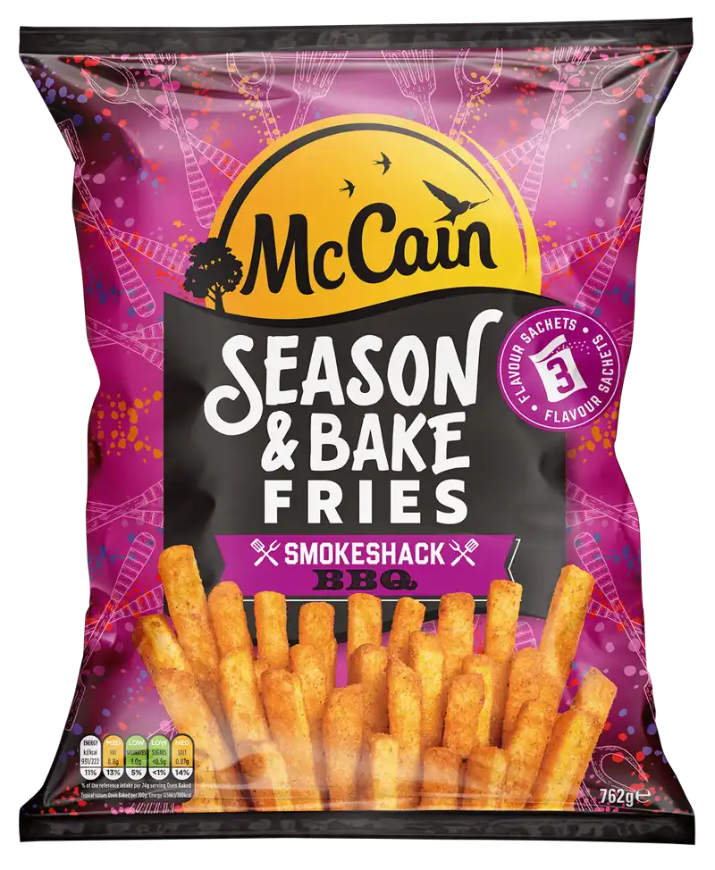 Season and Bake Fries Smokeshack BBQ Pack Shot