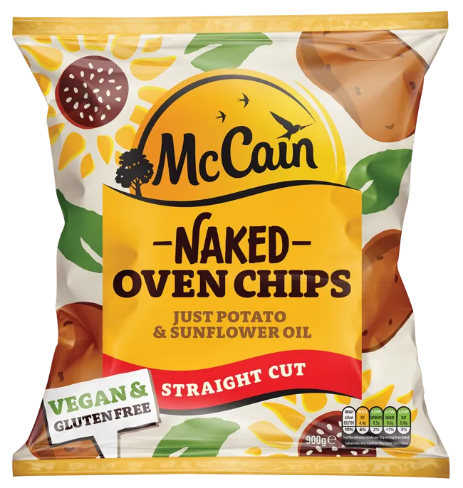 Naked Oven Chips Straight Cut Pack Shot