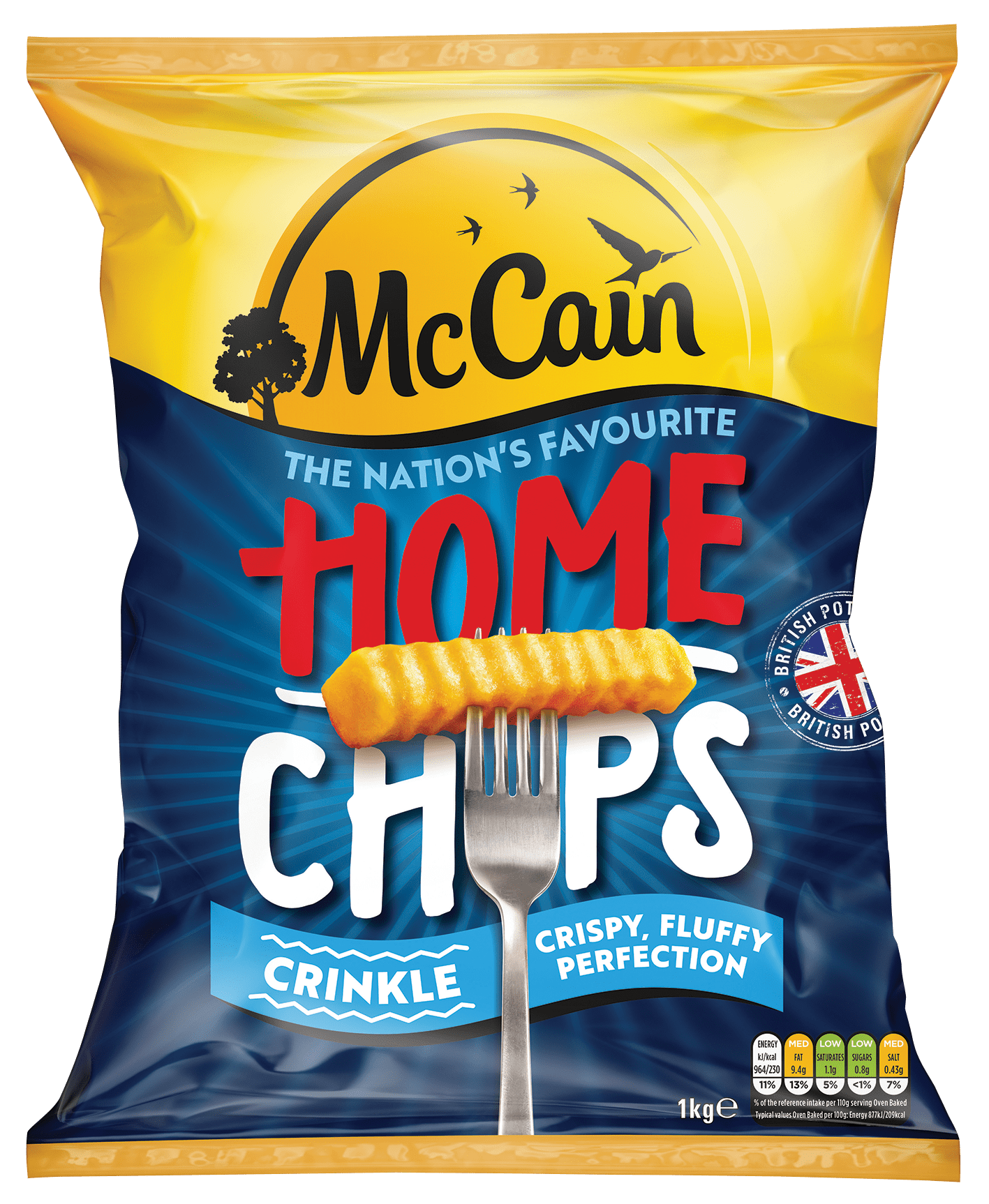 Home Chips Crinkle Cut Pack Shot