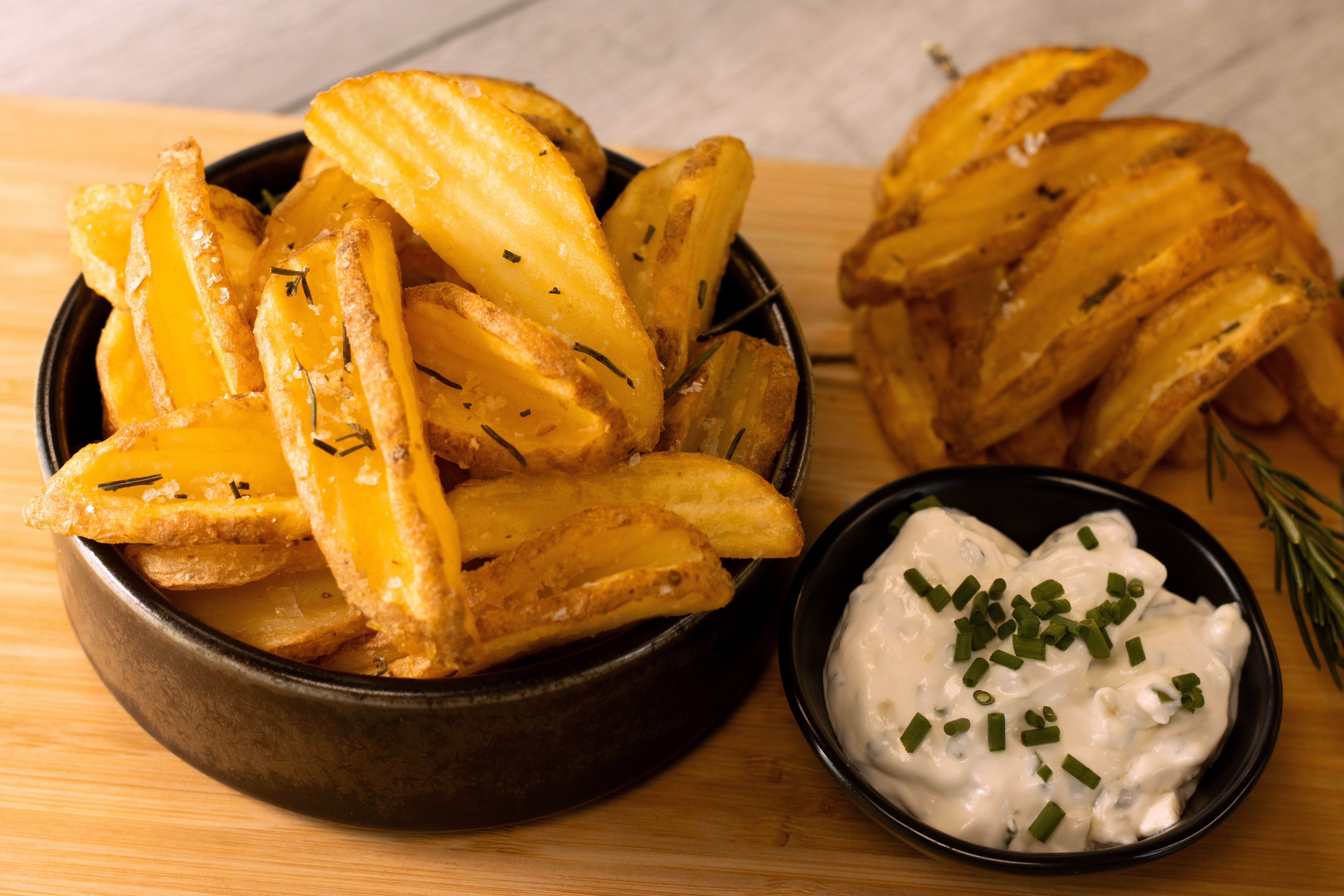 Crispy Dippers with Rosemary Sea Salt
