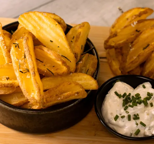 Crispy Dippers with Rosemary Sea Salt