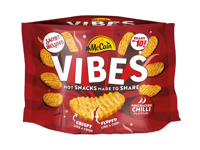 Vibes Firecracker Chilli Hot Potato Snack Pack Shot
