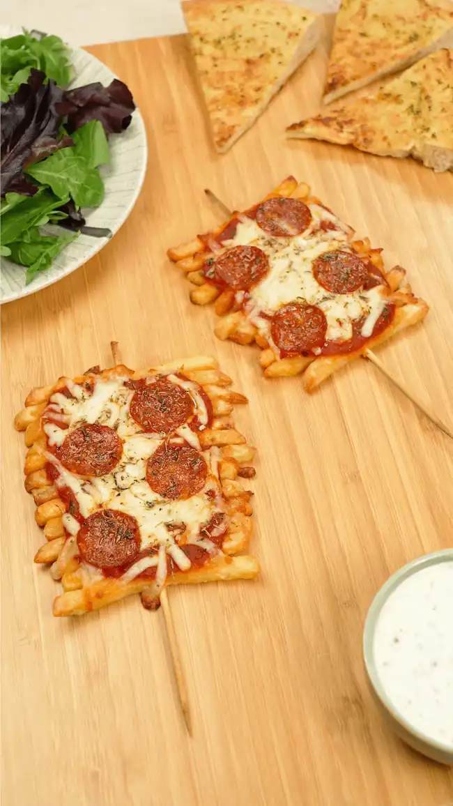 Pizza French Fry Skewers