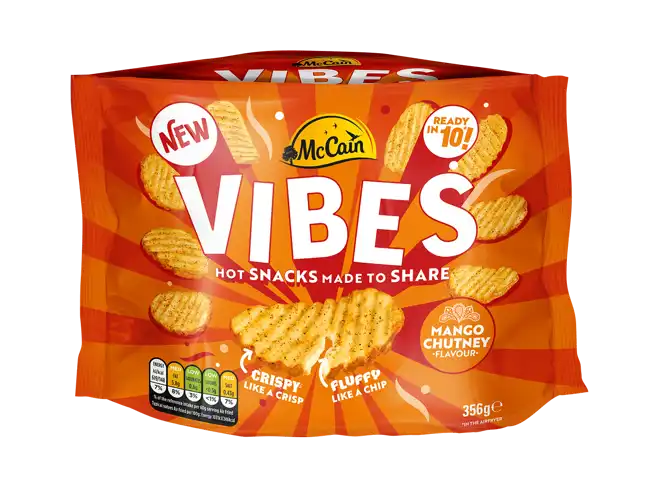 Vibes Mango Chutney Hot Potato Snack Pack Shot