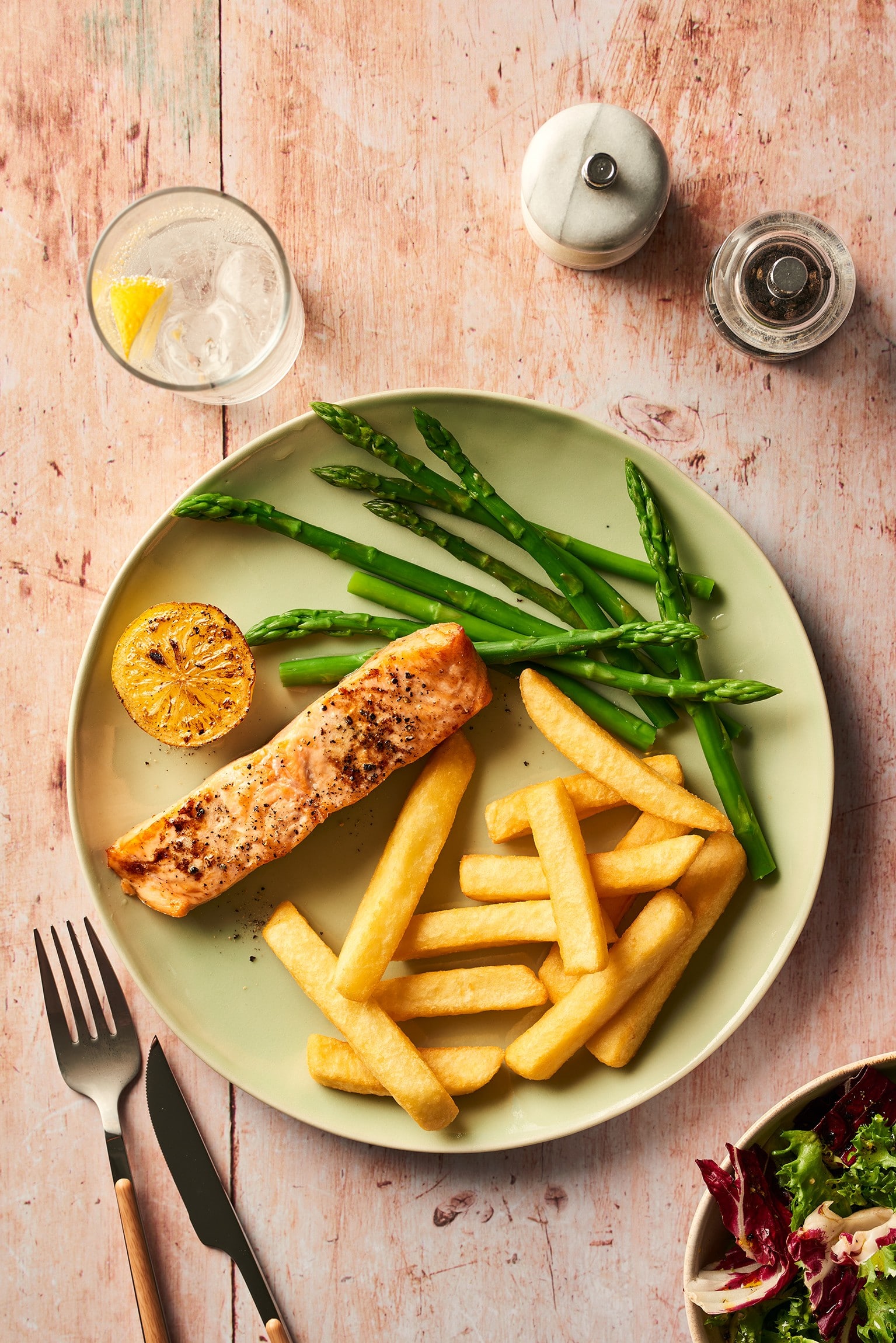 Crispy Salmon and Zesty Home Chips
