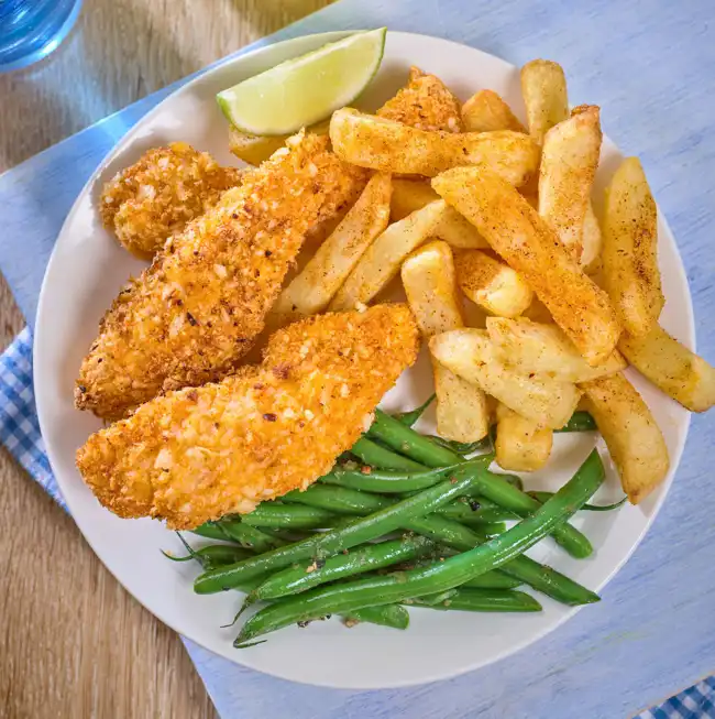 Southern-Fried Chicken and Chips