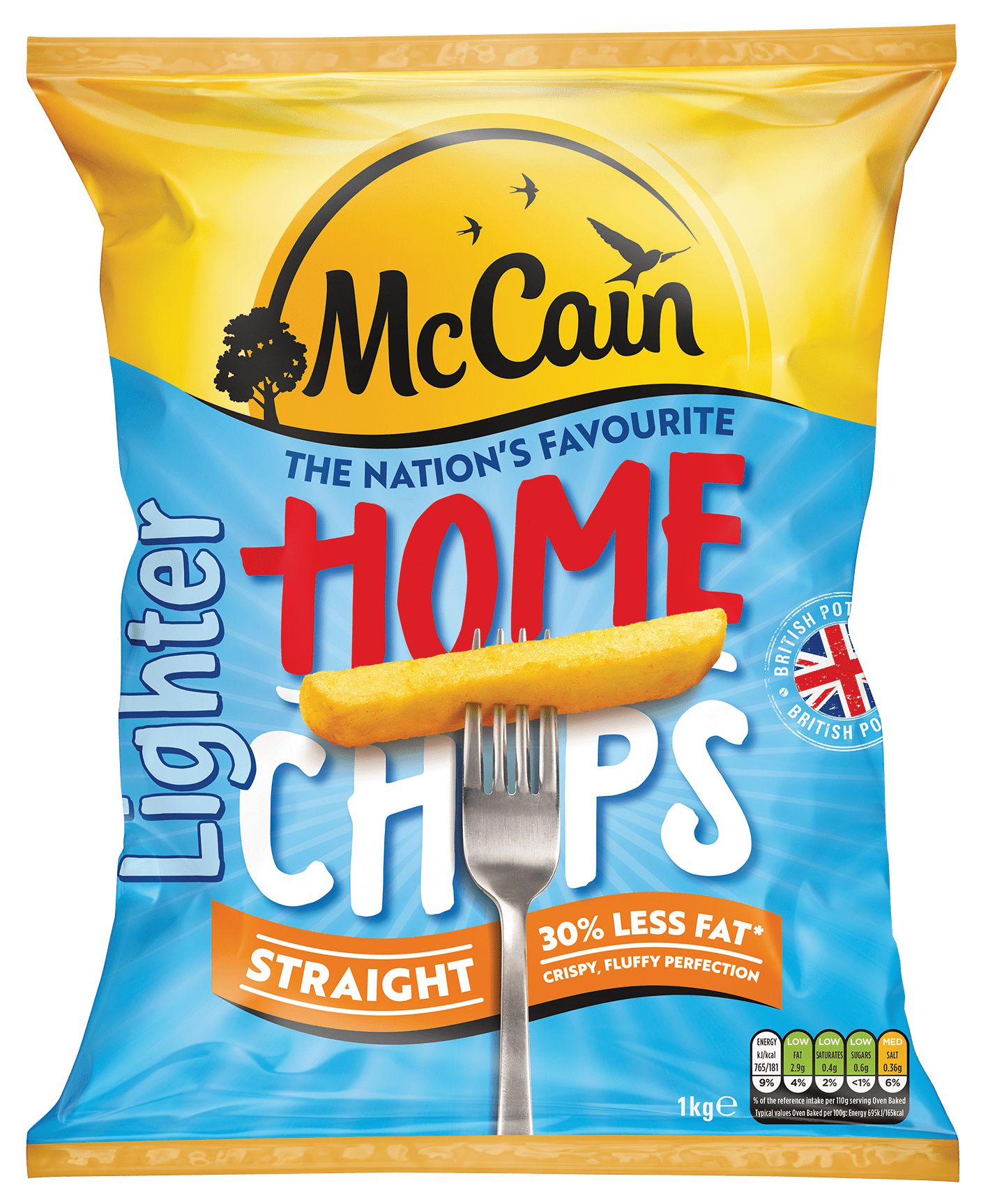 Home Chips Lighter Straight Cut Pack Shot